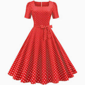 polka dot red dress
